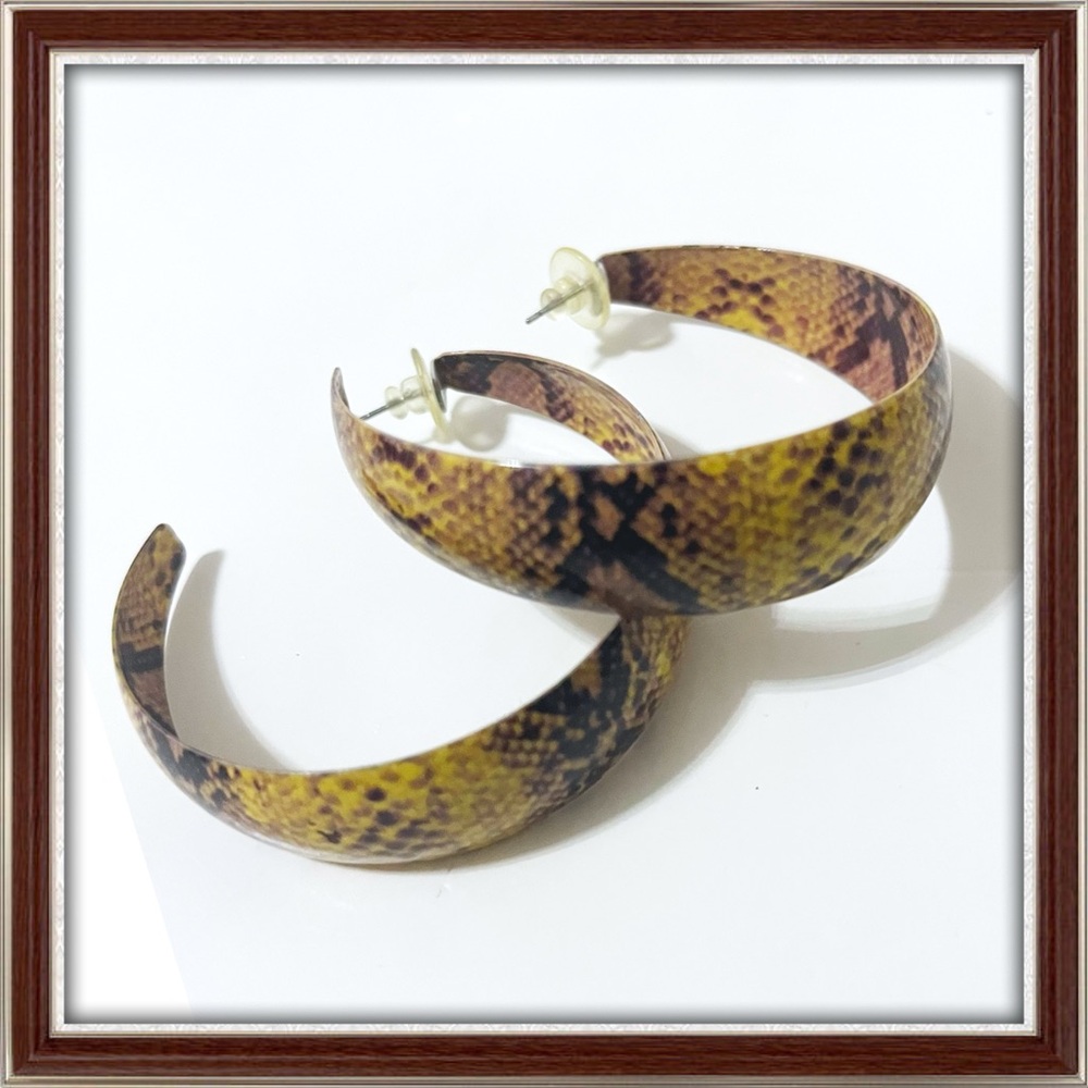 Large round earrings
